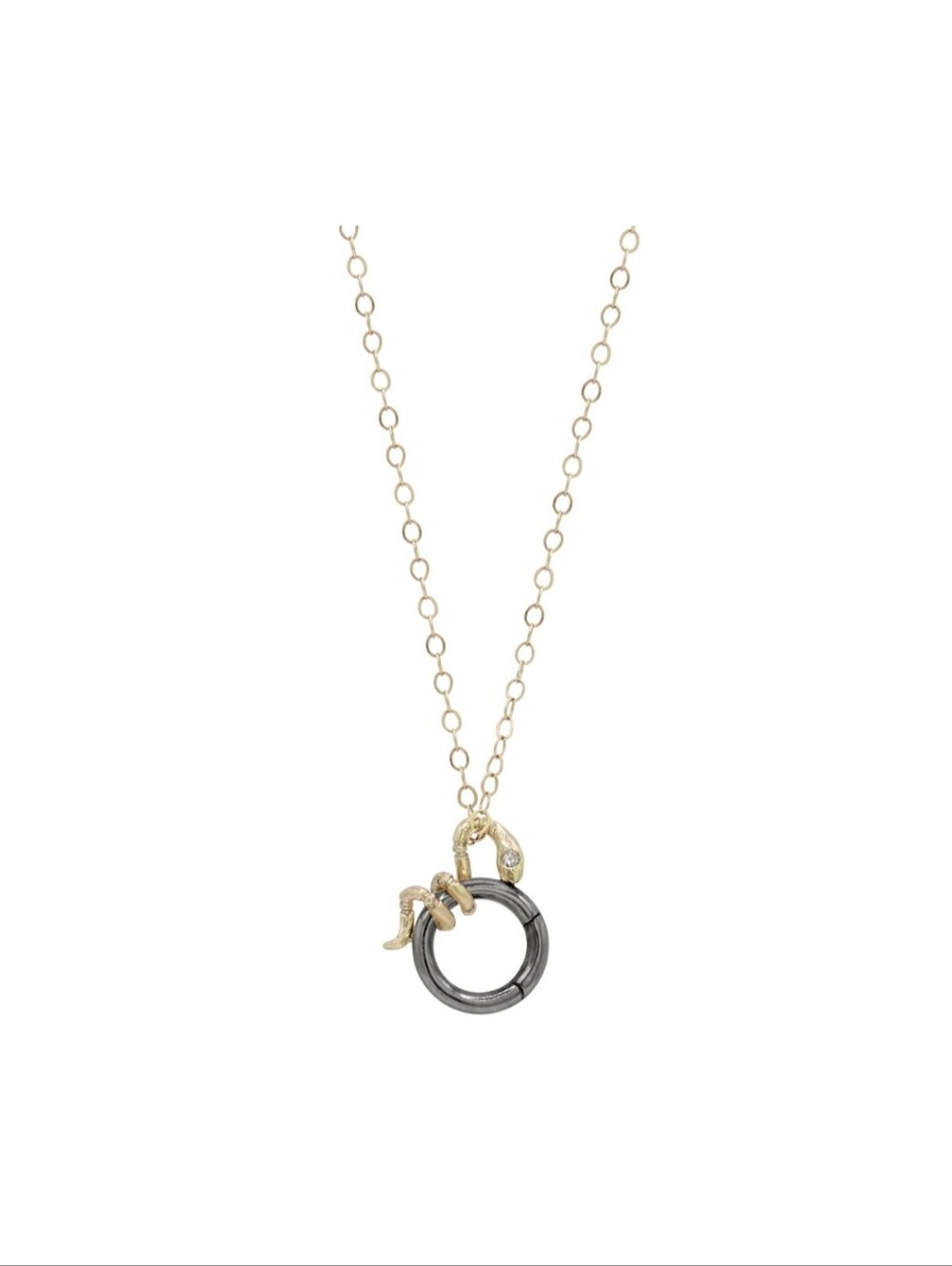 Gold and Silver Snake Hoop Connector - Picture 7 of 7